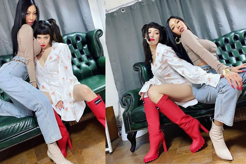 'Nữ hoàng gợi cảm' HyunA gây phẫn nộ khi tạo dáng phản cảm bên đàn chị