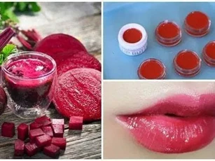 Mách bạn cách làm son môi an toàn với củ dền
