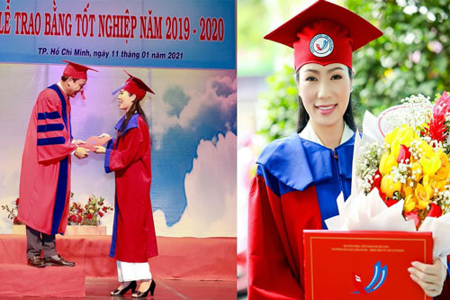 Á hậu Trịnh Kim Chi nhận bằng Cử nhân của Trường Đại học Sân khấu Điện ảnh ở tuổi 49