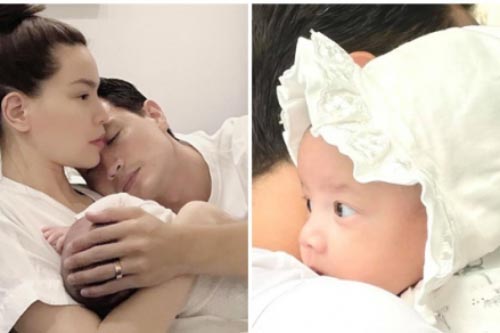 Con gái Hồ Ngọc Hà mắt tròn, mũi cao hưởng nét đẹp của bố mẹ