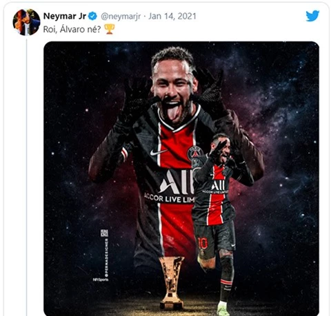 Neymar trêu đối thủ...