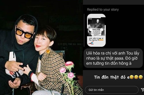 Tóc Tiên 'dở khóc dở cười' khi fan hỏi: 'Hóa ra chị với anh Tou lấy nhau là sự thật ạ'