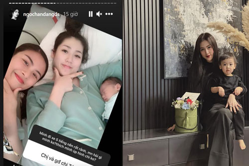 Lần đầu hé lộ hình ảnh Á hậu Dương Tú Anh khi vừa mới sinh con