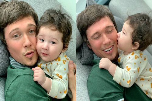 MC Hoàng Oanh 'hờn dỗi' khi con trai cưng quấn quýt ôm hôn chồng ngoại quốc