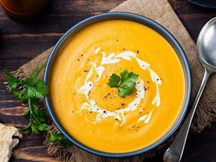 Buổi sáng nhẹ bụng, dễ tiêu hóa với món súp bí đỏ