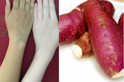Dùng khoai lang theo công thức này da trắng bật 2 tone cực nhanh