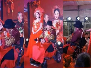 Yêu nhau thật lòng, thầy thuốc 80 tuổi ngồi xe lăn cưới học trò kém 38 tuổi