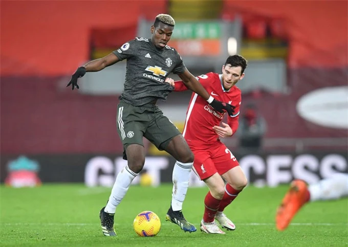 Pogba dù bỏ lỡ cơ hội ngon ăn ở cự ly gần nhưng vẫn có trận đấu tốt trước Liverpool