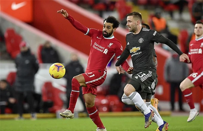 Salah bị Luke Shaw ''bỏ túi''