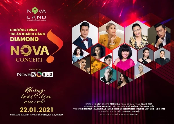 Đêm Nova Concert đầu tiên, ngày 22/01, quy tụ nhiều nghệ sĩ nổi tiếng.