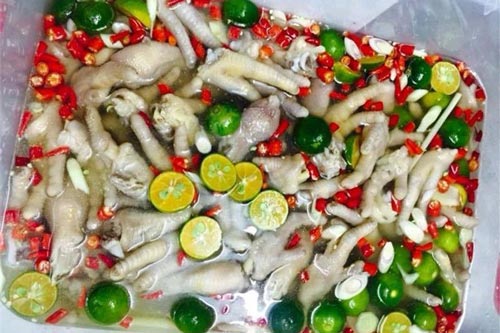 Gỏi chân Gà ngâm sả ,tắc thơm ngon hấp dẫn