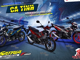 Suzuki Satria F150 2021 ra mắt tại Việt Nam với tem màu mới, giá không đổi
