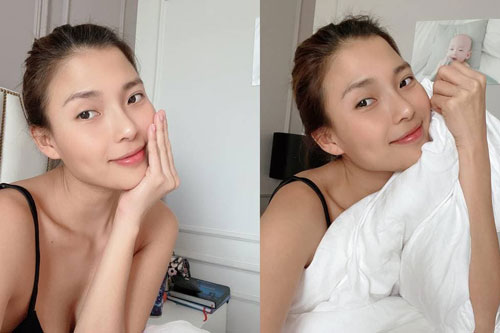 Thúy Diễm khoe mặt mộc tại phòng ngủ xinh như gái 18, Lương Thế Thành 'trêu chọc' khiến vợ phải ngại ngùng