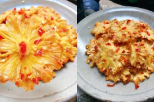 Dứa sấy muối ớt ngon khó cưỡng: Công thức rất đơn giản, làm ngay để chuẩn bị đón Tết