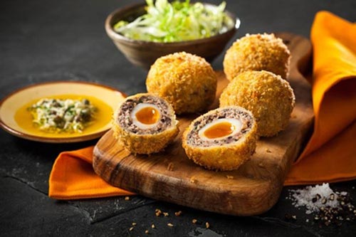 Thịt bọc trứng lòng đào giòn rụm ngon bất ngờ