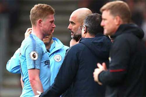 HLV Guardiola nhắn nhủ các cầu thủ Man City điều gì khi De Bruyne chấn thương?