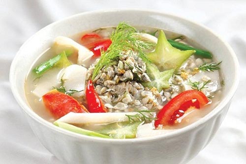 Canh hến nấu khế, món ngon ngày cuối tuần