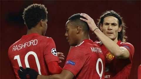 Solskjaer ấp ủ ý định để Cavani, Greenwood, Rashford và Martial cùng đá chính