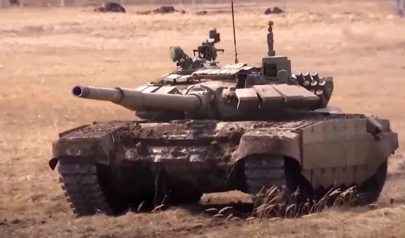 Xe tăng chiến đấu chủ lực T-72B3 của Quân đội Nga. Ảnh: TASS.