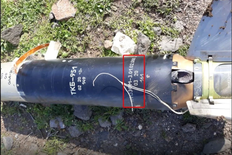 Xác tên lửa mới của Nga được tìm thấy ở Syria. 