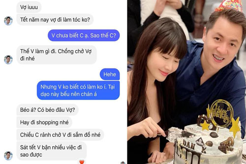 Chuẩn 'chồng nhà người ta', Đăng Khôi nhắn tin hối vợ đi làm tóc, shopping để chuẩn bị đón Tết