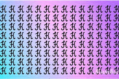 Thách thức thị giác 5 giây: Trong bảng toàn chữ K, có một chữ cái khác, đố bạn tìm ra!