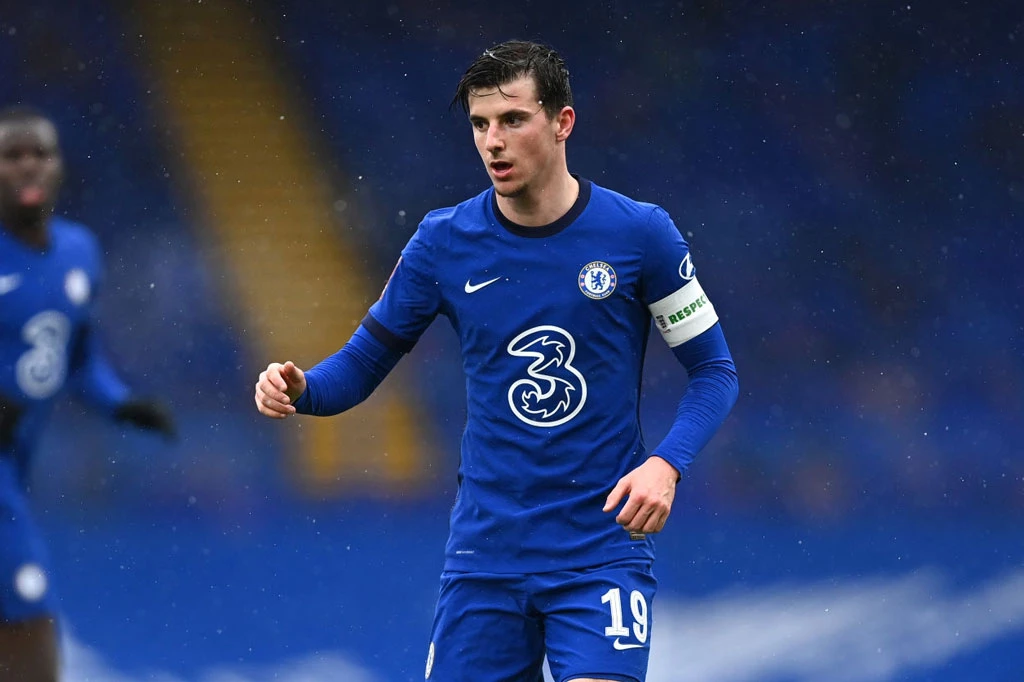 =7. Mason Mount (Chelsea, 22 tuổi, định giá chuyển nhượng: 40,5 triệu bảng).