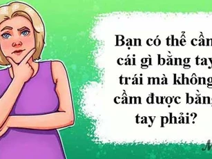 Câu đố "hại não": Bạn có thể cầm cái gì bằng tay trái mà không cầm được bằng tay phải?