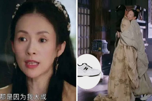 'Sạn' trong phim của Chương Tử Di: Nữ chính mặc đồ cổ trang vậy mà lại đi giày thể thao