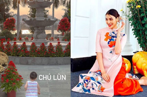 Lan Khuê khoe ảnh quý tử chơi đùa, dân tình chỉ dán mắt vào khoảng sân biệt thự trang trí đón Tết khủng như công viên