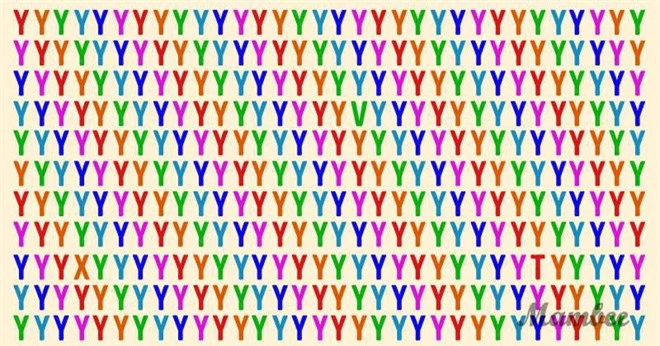 Thách thức thị giác 5 giây: Đố bạn tìm ra 3 chữ cái khác biệt trong một rừng chữ Y nhiều màu này - Ảnh 1.