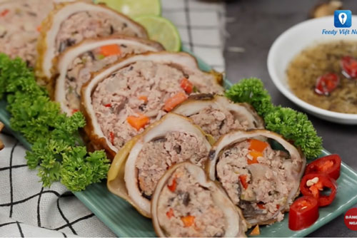 Đổi vị ngày Tết với món dạ dày nhồi thập cẩm hấp dẫn