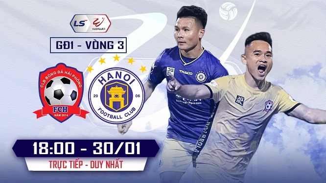 Hải Phòng tiếp đón Hà Nội FC trên sân Lạch Tray Hải Phòng