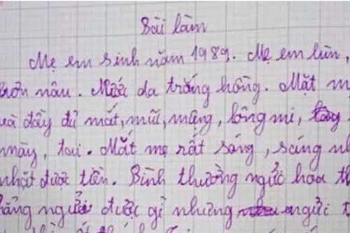 Không thể nhịn cười với bài văn "bóc phốt" mẹ của học sinh tiểu học: Mắt mẹ sáng nhất khi thấy tiền, mũi thính khi có đồ ăn, đọc đến câu cuối ai cũng tự nhột