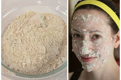 Da trắng không tỳ vết với mặt nạ yến mạch