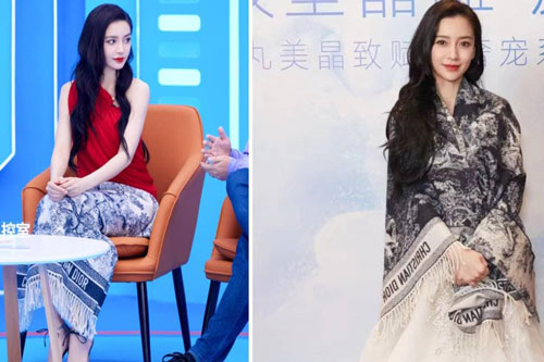 Angelababy bị chê mặc váy như quấn khăn lên người, xài đi xài lại một món phụ kiện