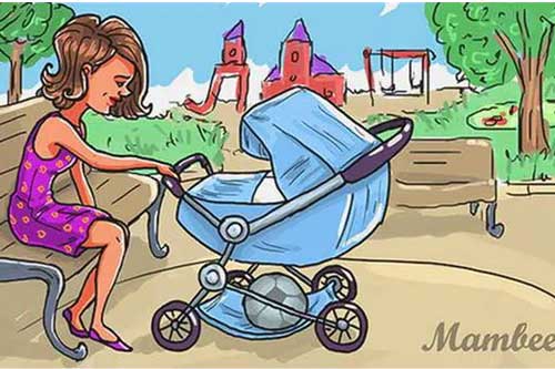 Test tư duy logic trong 3 giây: Trong bức tranh này, người mẹ trẻ có mấy đứa con?