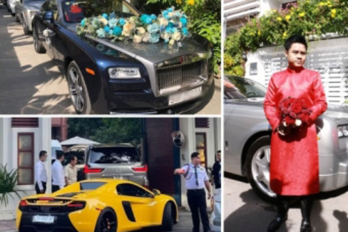 Dàn siêu xe trăm tỷ trong lễ cưới Phan Thành, riêng xe dâu giá 34 tỷ