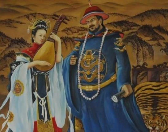 Tranh vẽ Ngô Tam Quế và Viên Viên Tranh vẽ Ngô Tam Quế và Viên Viên
