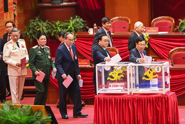 Chùm ảnh: Bỏ phiếu bầu Trung ương khóa XIII