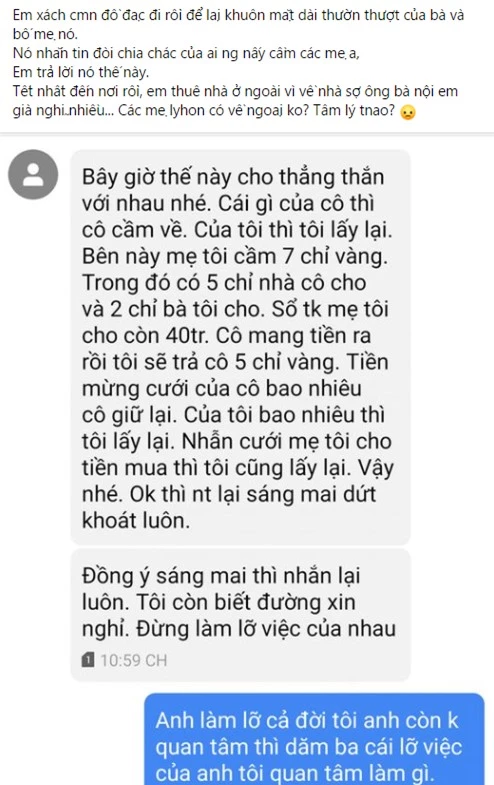 Gần Tết còn phải xách vali đi thuê trọ, chồng nhắn tin đòi cả nhẫn cưới, cô vợ đáp đúng 1 câu đảo ngược vị thế trong &quot;phút mốt&quot; - Ảnh 1.