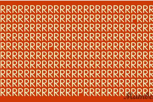 Thách thức thị giác 15 giây: Đố bạn tìm ra 4 chữ P trong bảng chữ R