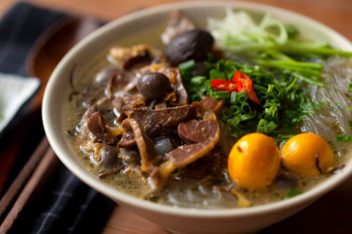 Miến nấu lòng mề gà thơn ngon chuẩn hương vị Tết