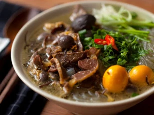 Miến nấu lòng mề gà thơn ngon chuẩn hương vị Tết