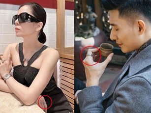 Lệ Quyên và "tình trẻ" Lâm Bảo Châu đeo nhẫn đôi sau khi công khai mối quan hệ