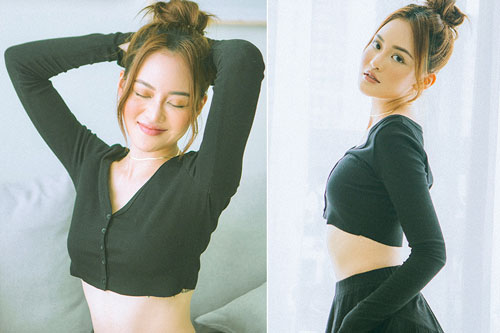 Thùy Anh khoe eo thon quyến rũ nhân dịp đón tuổi mới