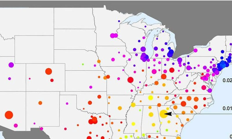 Ảnh: Bản đồ này cho thấy diễn biến của bệnh cúm A khi nó lây lan ở Hoa Kỳ vào mùa thu năm 2009.  /PLOS
