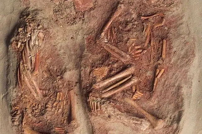 Phát hiện 2 bộ hài cốt em bé nhỏ xíu nhuốm màu đỏ máu, các nhà khoa học sửng sốt khi biết câu chuyện sinh đôi cùng trứng từ 30.000 năm trước