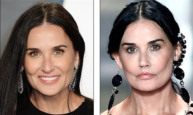 Minh tinh Demi Moore hở ngực gợi cảm diễn thời trang, bị nghi phẫu thuật thẩm mỹ - ảnh 6