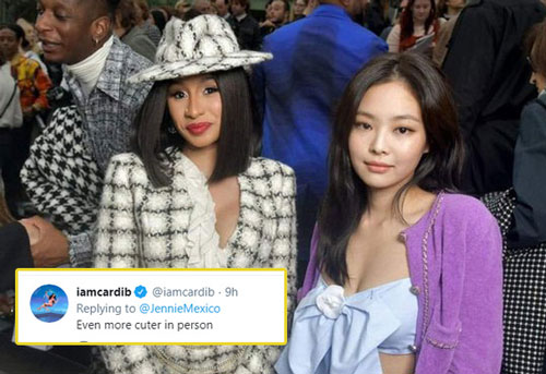 Từng "sượng trân" bên nhau tại Paris, giờ Cardi B công khai khen Jennie (BLACKPINK) hết lời ngay dưới tweet của fan?